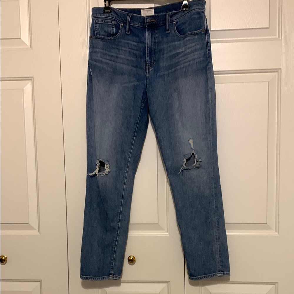 Classic Blue Distressed Women's Jeans